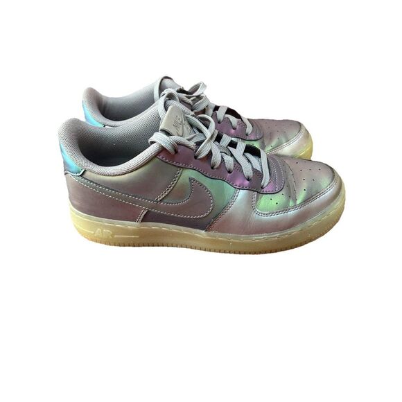 Nike Air Force 1 07 LV8 Youth Size 5.5 Iridescent Stealth\u200e Anthracite 820438-005